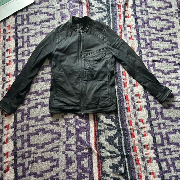 G Star raw denim zip jacket slant front pocket moto style - Picture 1 of 10